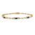 10k Yellow Gold and Rhodium Over 10k Yellow Gold Diamond and Sapphire Bracelet