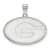 Rhodium Over Sterling Silver LogoArt University of Georgia Large Pendant