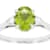 Peridot And Lab-Grown Diamond Three-Stone Ring In Sterling Silver