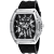 Christian Van Sant Men's Odyssey Black Dial, White Bezel, Black Rubber
Strap Watch