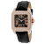 Christian Van Sant Women's Radieuse Black Dial, Rose Bezel, Black
Leather Strap Watch