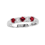 0.55ctw Ruby and Diamond Band Ring in 14k White Gold