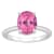 10x8mm Oval Pink Topaz With Diamond Accents Rhodium Over Sterling Silver
Hidden Halo Ring