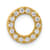 14K Yellow Gold Diamond Letter O Initial Charm