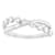 Lab-Grown Diamond Crossover Band Ring In Rhodium Over Sterling Silver 0.90ctw