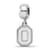 Sterling Silver Rhodium-plated LogoArt Ohio State University Small
Dangle Bead