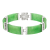 Sterling Silver 24X11MM Dyed Green Jadeite Link Bracelet