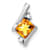 Rhodium Over 10k White Gold 0.5 ctw Cushion Citrine and Diamond Chain
Slide Pendant