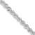 Rhodium Over Sterling Silver 3mm Solid Rope Chain