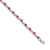 Rhodium Over 14k White Gold Ruby Bracelet