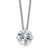 Rhodium Over 14K Gold 2 ct. 8.0mm Round G H I True Light Moissanite
Solitaire Pendant with Chain