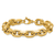 14K Yellow Gold 10.5mm Fancy Open Link 8 Inch Bracelet