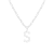 Letter S Initial Cultured Freshwater Pearl Rhodium Over Sterling Silver
Pendant With  18" Chain