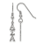 Rhodium Over Sterling Silver LogoArt Alpha Sigma Alpha Small Dangle Earrings