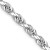 Rhodium Over 14k White Gold 4.5mm Solid Diamond-Cut Quadruple Rope 24
Inch Chain