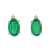0.82ctw Oval Emerald and Diamond Earring set in 14k White Gold