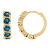 10K Yellow Gold London Blue Topaz Hoop Earrings .75ctw