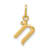 10K Yellow Gold Polished Letter n Initial Charm