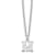 Rhodium Over Sterling Silver Cutout Letter M Initial Necklace