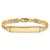 14k Yellow Gold Curb Link Diamond-Cut ID Bracelet