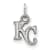 Rhodium Over Sterling Silver MLB Kansas City Royals LogoArt Pendant