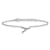 Rhodium Over 14k White Gold Diamond Sideways Letter Y Bracelet