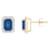 7x5mm Emerald Cut Created Sapphire And Created White Sapphire 10k Yellow
Gold Stud Earrings