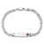 Rhodium Over 14k White Gold Medical Soft Diamond Shape Red Enamel
Mariner Link ID Bracelet