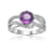 Round Amethyst with White Sapphire Accents Crossover Ring, 1.12ctw