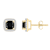 5mm Cushion Black Onyx And Created White Sapphire 10k Yellow Gold Halo
Stud Earrings