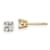 White Lab-Grown Diamond 14k Yellow Gold G-H SI 4-Prong Stud Earrings 0.74ctw