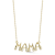 Sterling Statements 14K Yellow Gold Over Sterling Silver CZ MAMA Necklace