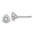 Rhodium Over 14K White Gold 1ct. 5.0mm Round G H I True Light Moissanite Earrings