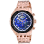 Seapro Men's Meridian World Timer GMT Blue Dial, Rose Stainless Steel Watch
