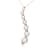 White Cubic Zirconia 14k Rose Gold Pendant With Chain 0.50ctw