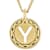 Cardano Initial Y Pendant Necklace In 18K Gold Over Bronze