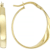 Ribbon Hoop Earrings In 14K Gold