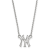 Rhodium Over Sterling Silver MLB LogoArt New York Yankees Pendant Necklace
