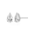 Pear Shape Moissanite Platineve Stud Earrings 1.90ctw DEW