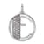 14K White Gold Gatsby Diamond Initial E Charm