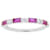 Ruby Color CZ Band Ring In Sterling Silver