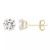 14k Yellow Gold Cubic Zirconia Stud Earrings - 3MM