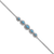 Rhodium Over 14k White Gold Marquise Blue Topaz Bracelet