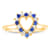 0.35ctw Sapphire and Diamond Heart Shaped Ring in 14k Yellow Gold