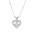0.60ctw Diamond Heart Pendant with chain in 14k White Gold