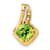 10k Yellow Gold 1.3 cttw Peridot and Accent Diamond Pendant