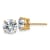 14K Yellow Gold 3ct. 7.5mm Round D E F Pure Light Moissanite Earrings