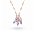 Marquise Shape Purple Amethyst 14K Rose Gold Over Sterling Silver
Pendant with Chain