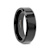 INFINITY Black Tungsten Ring with Beveled Edges 7mm