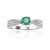 Green Emerald with White Sapphire Accents Sterling Silver Tapered
Shoulder Ring, 1.26 ctw